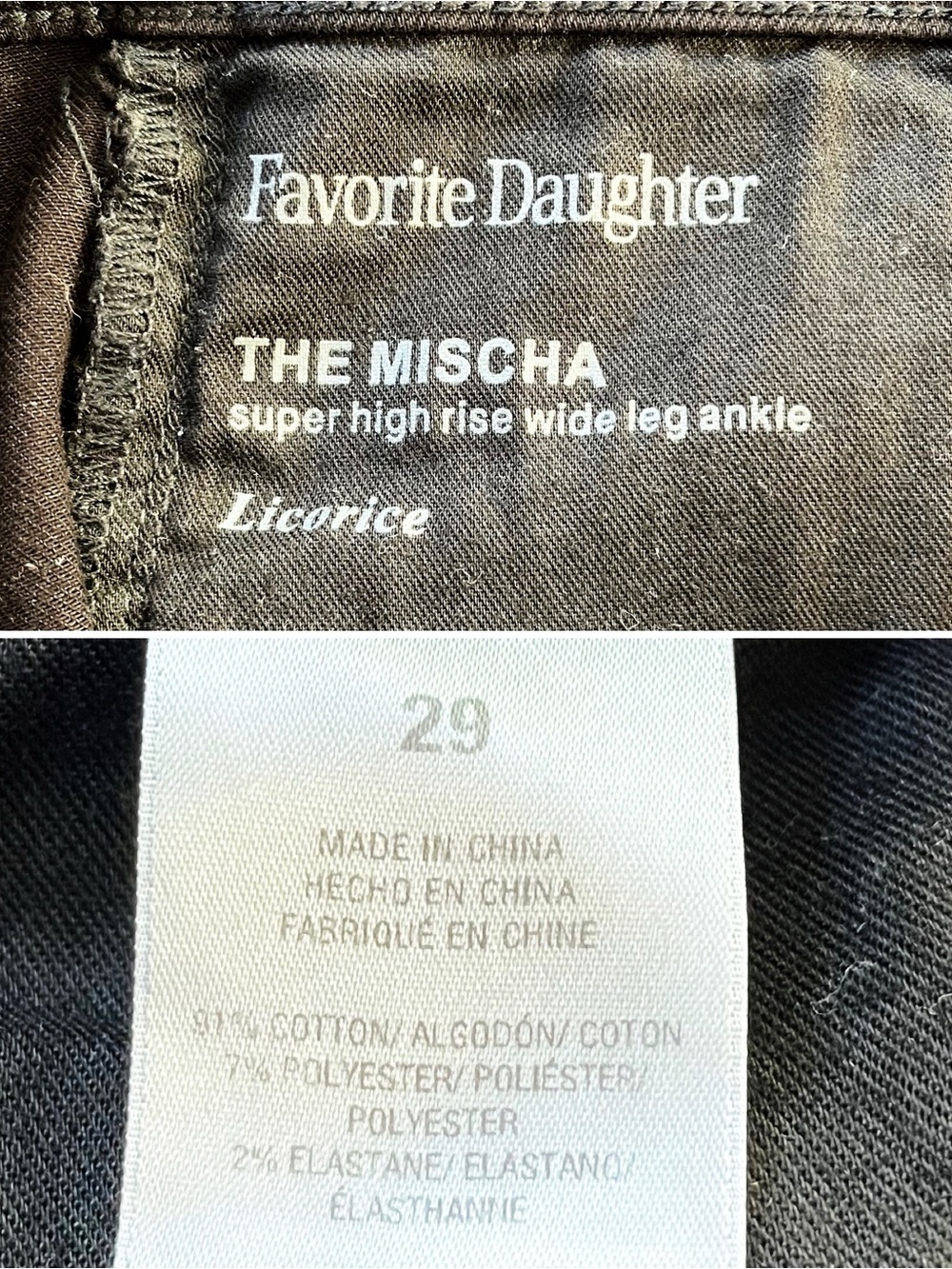 Favorite Daughter The Mischa Raw Hem Super High Rise Wide Leg Ankle Jeans 29 - Picture 9 of 9
